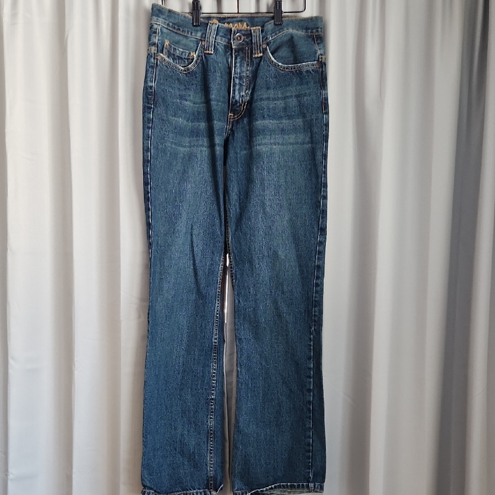 Rumors Classic Blue Jeans With Brown Stitching